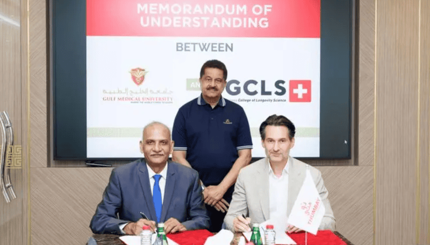 Thumbnail for Gulf Medical University signs Swiss academic agreement to pioneer longevity training